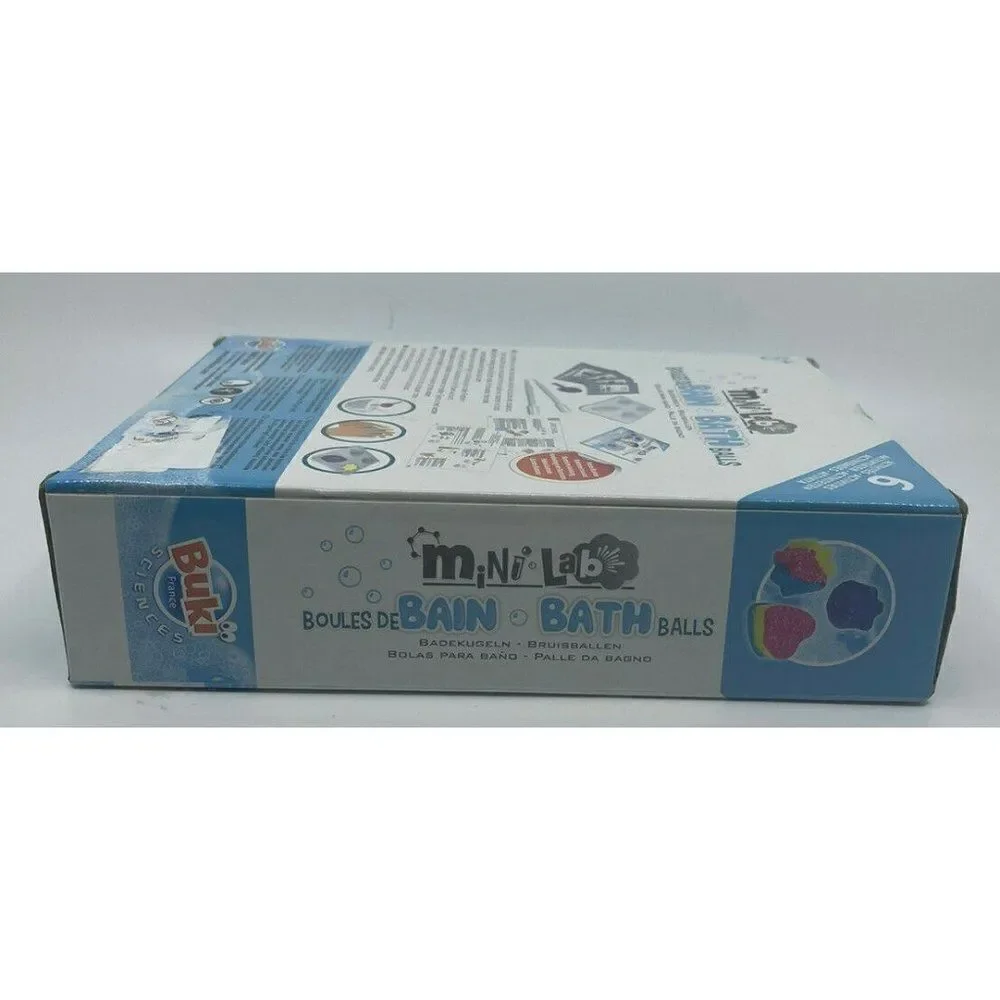 Buki France Mini Lab Bath Balls Kit Kids Ages 8+ Blue New DIY STEM Science 6 Act
